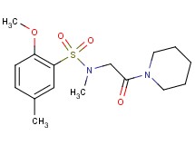 2-methoxy-N,5-dimethyl-N-[2-oxo-2-(1-piperidinyl)ethyl]benzenesulfonamide
