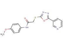 N-(4-methoxyphenyl)-2-{[5-(3-pyridinyl)-1,3,4-oxadiazol-2-yl]thio}acetamide