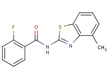 2-fluoro-N-(4-methyl-1,3-benzothiazol-2-yl)benzamide
