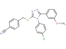 4-({[4-(4-chlorophenyl)-5-(3-methoxyphenyl)-4H-1,2,4-triazol-3-yl]thio}methyl)benzonitrile