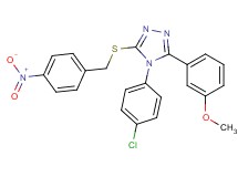 4-(4-chlorophenyl)-3-(3-methoxyphenyl)-5-[(4-nitrobenzyl)thio]-4H-1,2,4-triazole