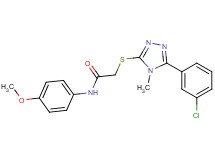 2-{[5-(3-chlorophenyl)-4-methyl-4H-1,2,4-triazol-3-yl]thio}-N-(4-methoxyphenyl)acetamide