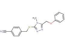 4-({[4-methyl-5-(phenoxymethyl)-4H-1,2,4-triazol-3-yl]thio}methyl)benzonitrile