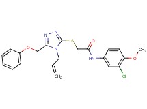 2-{[4-allyl-5-(phenoxymethyl)-4H-1,2,4-triazol-3-yl]thio}-N-(3-chloro-4-methoxyphenyl)acetamide