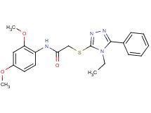 N-(2,4-dimethoxyphenyl)-2-[(4-ethyl-5-phenyl-4H-1,2,4-triazol-3-yl)thio]acetamide