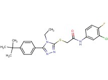 2-{[5-(4-tert-butylphenyl)-4-ethyl-4H-1,2,4-triazol-3-yl]thio}-N-(3-chloro-4-fluorophenyl)acetamide