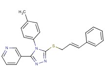 3-{4-(4-methylphenyl)-5-[(3-phenyl-2-propen-1-yl)thio]-4H-1,2,4-triazol-3-yl}pyridine