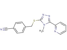 4-({[4-methyl-5-(2-pyridinyl)-4H-1,2,4-triazol-3-yl]thio}methyl)benzonitrile