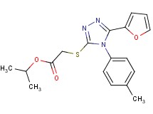 isopropyl {[5-(2-furyl)-4-(4-methylphenyl)-4H-1,2,4-triazol-3-yl]thio}acetate