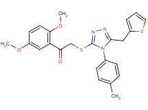 1-(2,5-dimethoxyphenyl)-2-{[4-(4-methylphenyl)-5-(2-thienylmethyl)-4H-1,2,4-triazol-3-yl]thio}ethanone