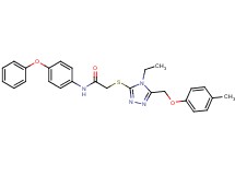 2-({4-ethyl-5-[(4-methylphenoxy)methyl]-4H-1,2,4-triazol-3-yl}thio)-N-(4-phenoxyphenyl)acetamide