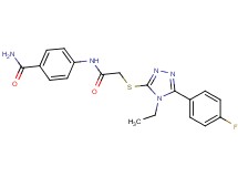 4-[({[4-ethyl-5-(4-fluorophenyl)-4H-1,2,4-triazol-3-yl]thio}acetyl)amino]benzamide