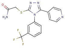 2-({5-(4-pyridinyl)-4-[3-(trifluoromethyl)phenyl]-4H-1,2,4-triazol-3-yl}thio)acetamide