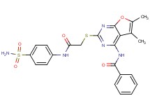 N-{2-[(2-{[4-(aminosulfonyl)phenyl]amino}-2-oxoethyl)thio]-5,6-dimethylfuro[2,3-d]pyrimidin-4-yl}benzamide