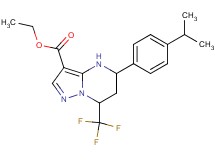 ethyl 5-(4-isopropylphenyl)-7-(trifluoromethyl)-4,5,6,7-tetrahydropyrazolo[1,5-a]pyrimidine-3-carboxylate