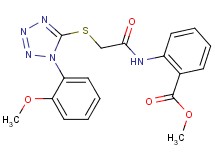 methyl 2-[({[1-(2-methoxyphenyl)-1H-tetrazol-5-yl]thio}acetyl)amino]benzoate