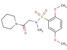 2,5-dimethoxy-N-methyl-N-[2-oxo-2-(1-piperidinyl)ethyl]benzenesulfonamide