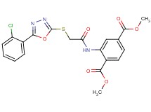 dimethyl 2-[({[5-(2-chlorophenyl)-1,3,4-oxadiazol-2-yl]thio}acetyl)amino]terephthalate