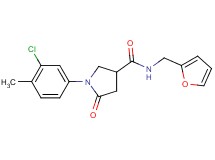 1-(3-chloro-4-methylphenyl)-N-(2-furylmethyl)-5-oxo-3-pyrrolidinecarboxamide