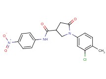 1-(3-chloro-4-methylphenyl)-N-(4-nitrophenyl)-5-oxo-3-pyrrolidinecarboxamide