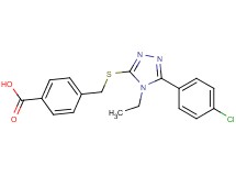 4-({[5-(4-chlorophenyl)-4-ethyl-4H-1,2,4-triazol-3-yl]thio}methyl)benzoic acid