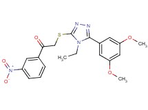 2-{[5-(3,5-dimethoxyphenyl)-4-ethyl-4H-1,2,4-triazol-3-yl]thio}-1-(3-nitrophenyl)ethanone