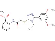 methyl 2-[({[5-(3,5-dimethoxyphenyl)-4-ethyl-4H-1,2,4-triazol-3-yl]thio}acetyl)amino]benzoate