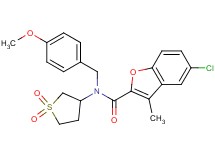 5-chloro-N-(1,1-dioxidotetrahydro-3-thienyl)-N-(4-methoxybenzyl)-3-methyl-1-benzofuran-2-carboxamide