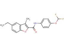 N-[4-(difluoromethoxy)phenyl]-5-ethyl-3-methyl-1-benzofuran-2-carboxamide