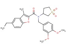 N-(3,4-dimethoxybenzyl)-N-(1,1-dioxidotetrahydro-3-thienyl)-5-ethyl-3-methyl-1-benzofuran-2-carboxamide