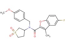 N-(1,1-dioxidotetrahydro-3-thienyl)-5-fluoro-N-(4-methoxybenzyl)-3-methyl-1-benzofuran-2-carboxamide