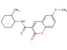 6-methoxy-N-(2-methylcyclohexyl)-2-oxo-2H-chromene-3-carboxamide