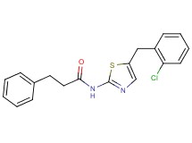 N-[5-(2-chlorobenzyl)-1,3-thiazol-2-yl]-3-phenylpropanamide