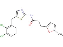 N-[5-(2,3-dichlorobenzyl)-1,3-thiazol-2-yl]-3-(5-methyl-2-furyl)propanamide