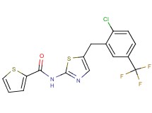 N-{5-[2-chloro-5-(trifluoromethyl)benzyl]-1,3-thiazol-2-yl}-2-thiophenecarboxamide