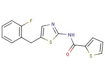 N-[5-(2-fluorobenzyl)-1,3-thiazol-2-yl]-2-thiophenecarboxamide