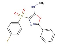 4-[(4-fluorophenyl)sulfonyl]-N-methyl-2-phenyl-1,3-oxazol-5-amine