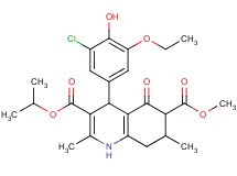 3-isopropyl 6-methyl 4-(3-chloro-5-ethoxy-4-hydroxyphenyl)-2,7-dimethyl-5-oxo-1,4,5,6,7,8-hexahydro-3,6-quinolinedicarboxylate