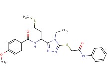 N-[1-{5-[(2-anilino-2-oxoethyl)thio]-4-ethyl-4H-1,2,4-triazol-3-yl}-3-(methylthio)propyl]-4-methoxybenzamide