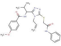 N-(1-{4-allyl-5-[(2-anilino-2-oxoethyl)thio]-4H-1,2,4-triazol-3-yl}-2-methylpropyl)-4-methoxybenzamide