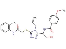 N-{1-[4-allyl-5-({2-[(2-methylphenyl)amino]-2-oxoethyl}thio)-4H-1,2,4-triazol-3-yl]-2-hydroxyethyl}-4-methoxybenzamide