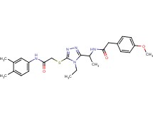 N-(3,4-dimethylphenyl)-2-{[4-ethyl-5-(1-{[(4-methoxyphenyl)acetyl]amino}ethyl)-4H-1,2,4-triazol-3-yl]thio}acetamide