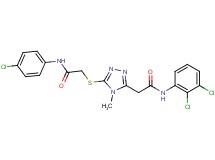 2-[5-({2-[(4-chlorophenyl)amino]-2-oxoethyl}thio)-4-methyl-4H-1,2,4-triazol-3-yl]-N-(2,3-dichlorophenyl)acetamide