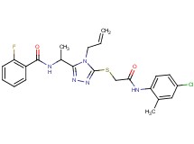 N-{1-[4-allyl-5-({2-[(4-chloro-2-methylphenyl)amino]-2-oxoethyl}thio)-4H-1,2,4-triazol-3-yl]ethyl}-2-fluorobenzamide