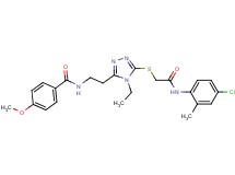 N-{2-[5-({2-[(4-chloro-2-methylphenyl)amino]-2-oxoethyl}thio)-4-ethyl-4H-1,2,4-triazol-3-yl]ethyl}-4-methoxybenzamide