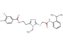 3,4-dichloro-N-{2-[4-ethyl-5-({2-[(2-isopropylphenyl)amino]-2-oxoethyl}thio)-4H-1,2,4-triazol-3-yl]ethyl}benzamide