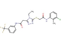 2-[5-({2-[(3-chloro-2-methylphenyl)amino]-2-oxoethyl}thio)-4-ethyl-4H-1,2,4-triazol-3-yl]-N-[3-(trifluoromethyl)phenyl]acetamide