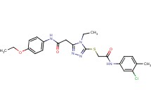 2-[5-({2-[(3-chloro-4-methylphenyl)amino]-2-oxoethyl}thio)-4-ethyl-4H-1,2,4-triazol-3-yl]-N-(4-ethoxyphenyl)acetamide