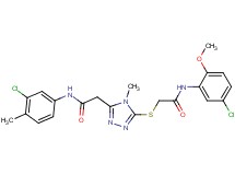 2-[5-({2-[(5-chloro-2-methoxyphenyl)amino]-2-oxoethyl}thio)-4-methyl-4H-1,2,4-triazol-3-yl]-N-(3-chloro-4-methylphenyl)acetamide
