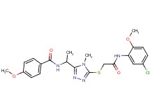 N-{1-[5-({2-[(5-chloro-2-methoxyphenyl)amino]-2-oxoethyl}thio)-4-methyl-4H-1,2,4-triazol-3-yl]ethyl}-4-methoxybenzamide